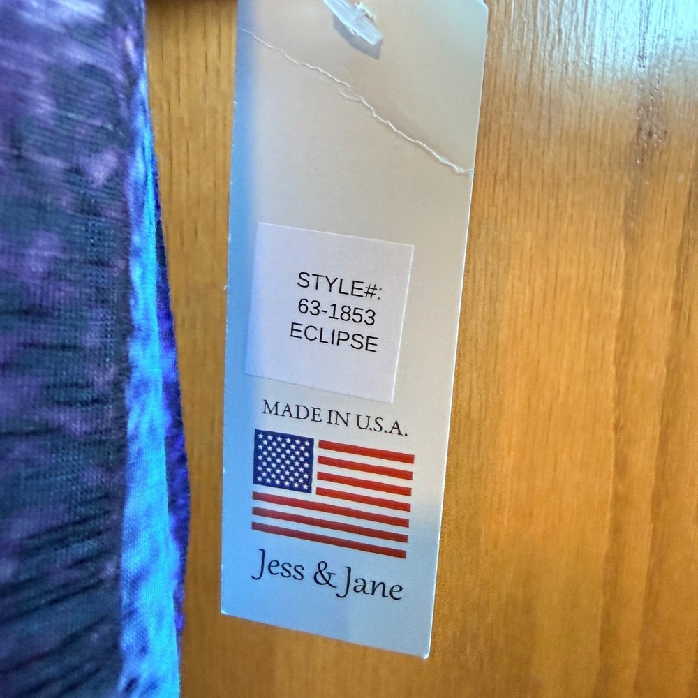 NEW Jess Jane Size Large Lightweight‎ "Eclipse" Long Sleeve Tunic USA NWT - Picture 5 of 9